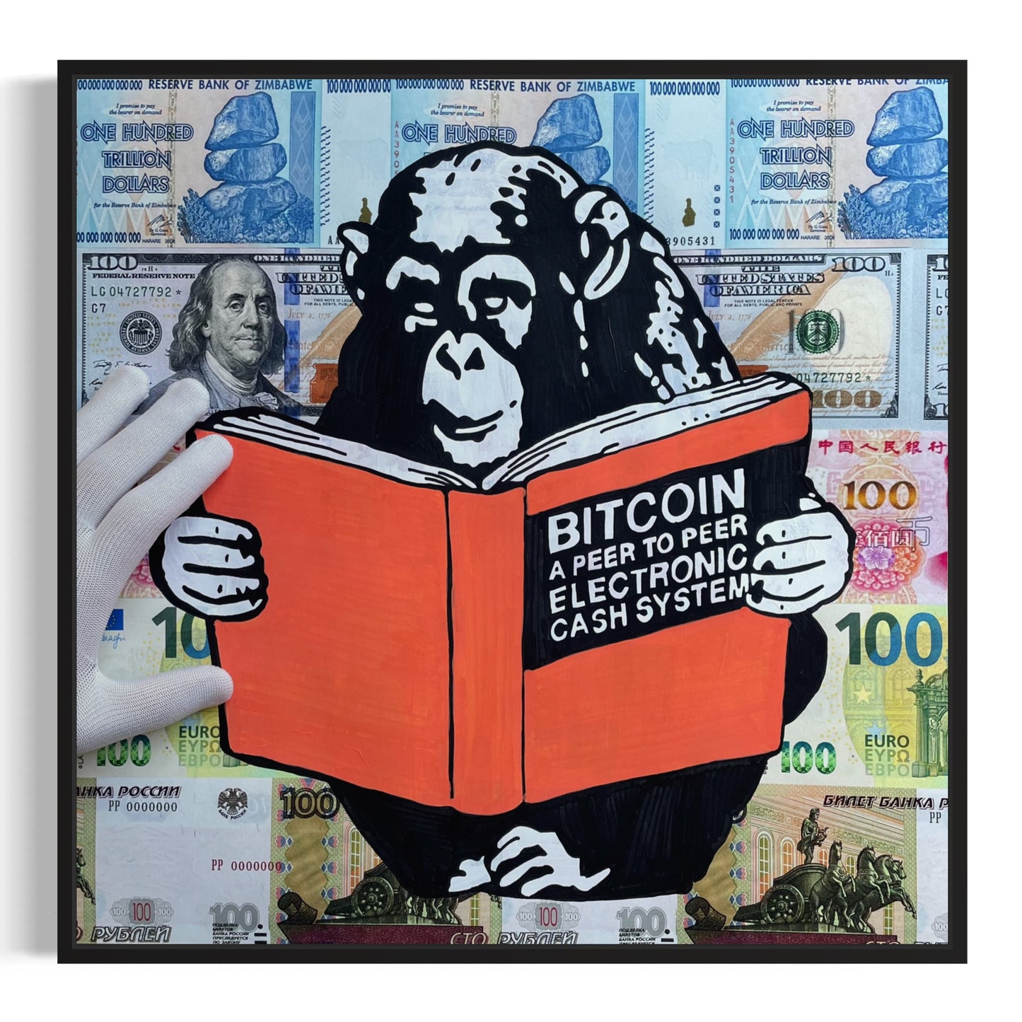 #3/3 Acrylic Paint "Reading Monkey"