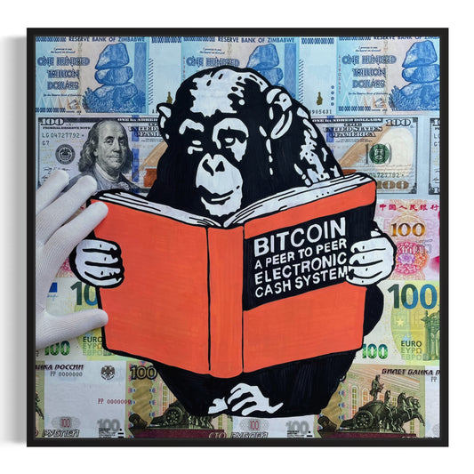 #3/3 Acrylic Paint "Reading Monkey"